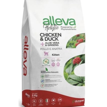 ALLEVA Holistic au poulet et canard pour chaton et femelle en gestation ou allaitante