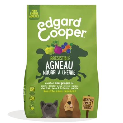 Edgard & Cooper Agneau frais Sans Céréales Hypoallergéniques pour Chien Adulte