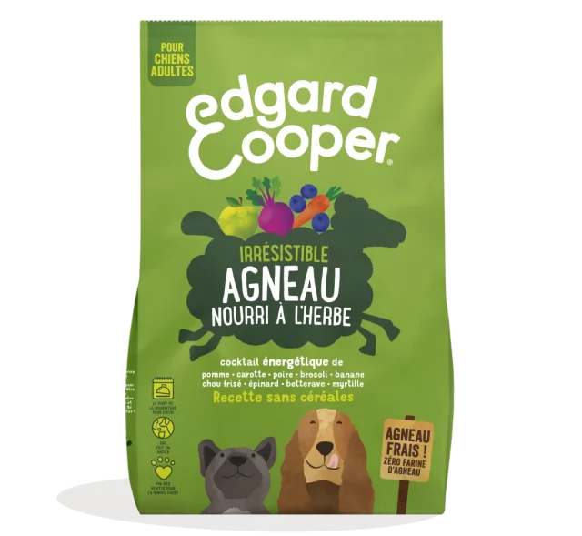 Edgard & Cooper Agneau frais Sans Céréales Hypoallergéniques pour Chien Adulte