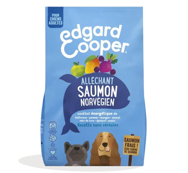 Edgard & Cooper Saumon frais Sans Céréales Hypoallergéniques pour Chien Adulte