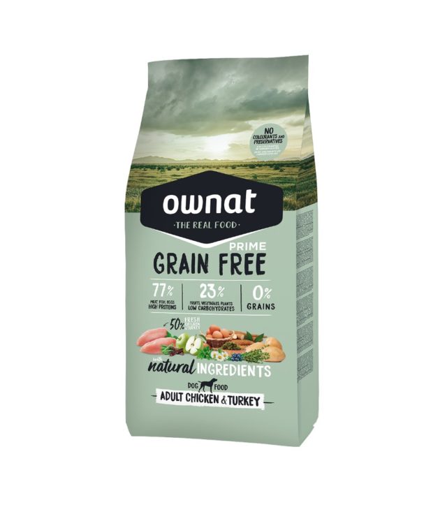 OWNAT PRIME Grain Free Adult sans céréales poulet & dinde pour chat adulte